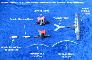 Strahlpumpenverschlauchung für Auswaschsystem 10 cm